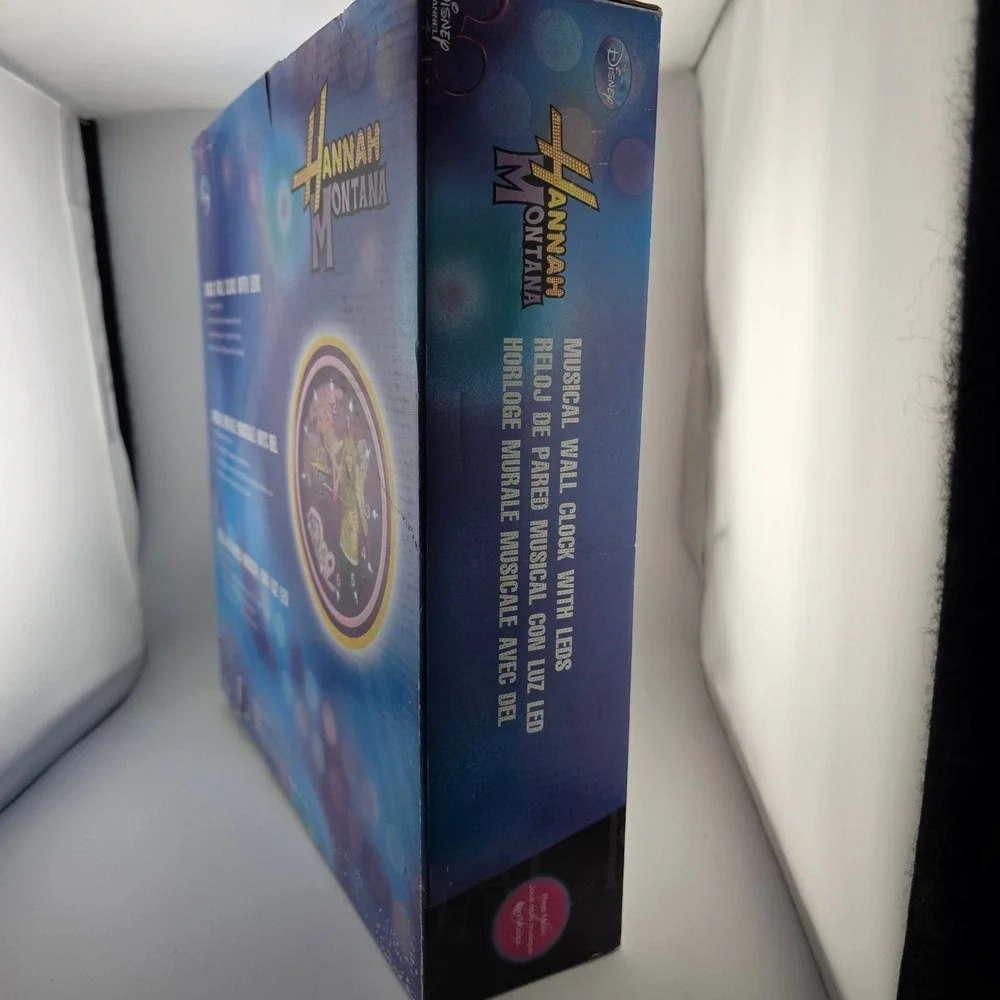 Hannah Montana Musical Wall Clock Disney LED‎ Lights 2008 Collectible Rare NIB